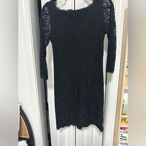 Diane Von Furstenberg Black Lace Dress
